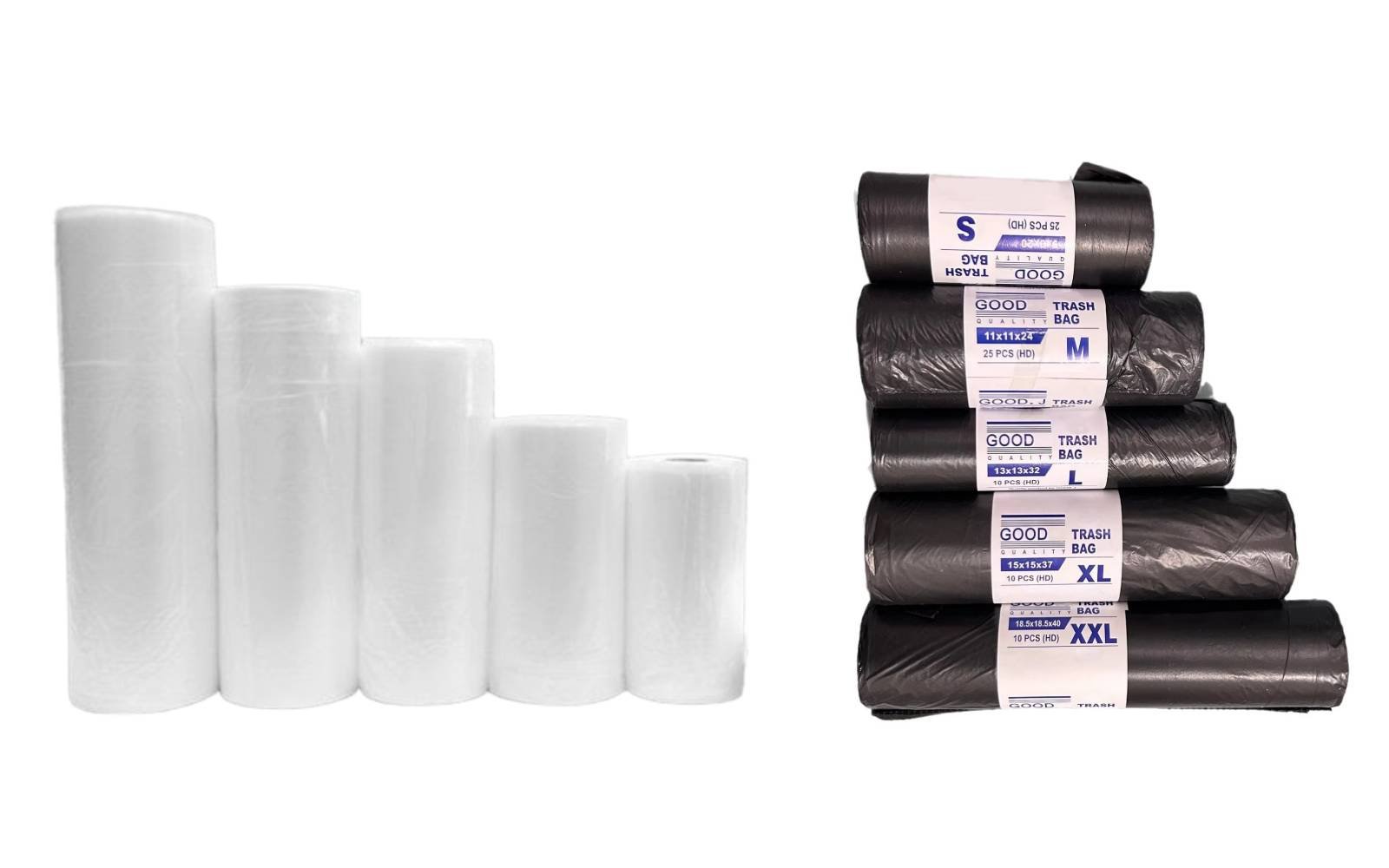 Custom Biodegradable Bags sizes