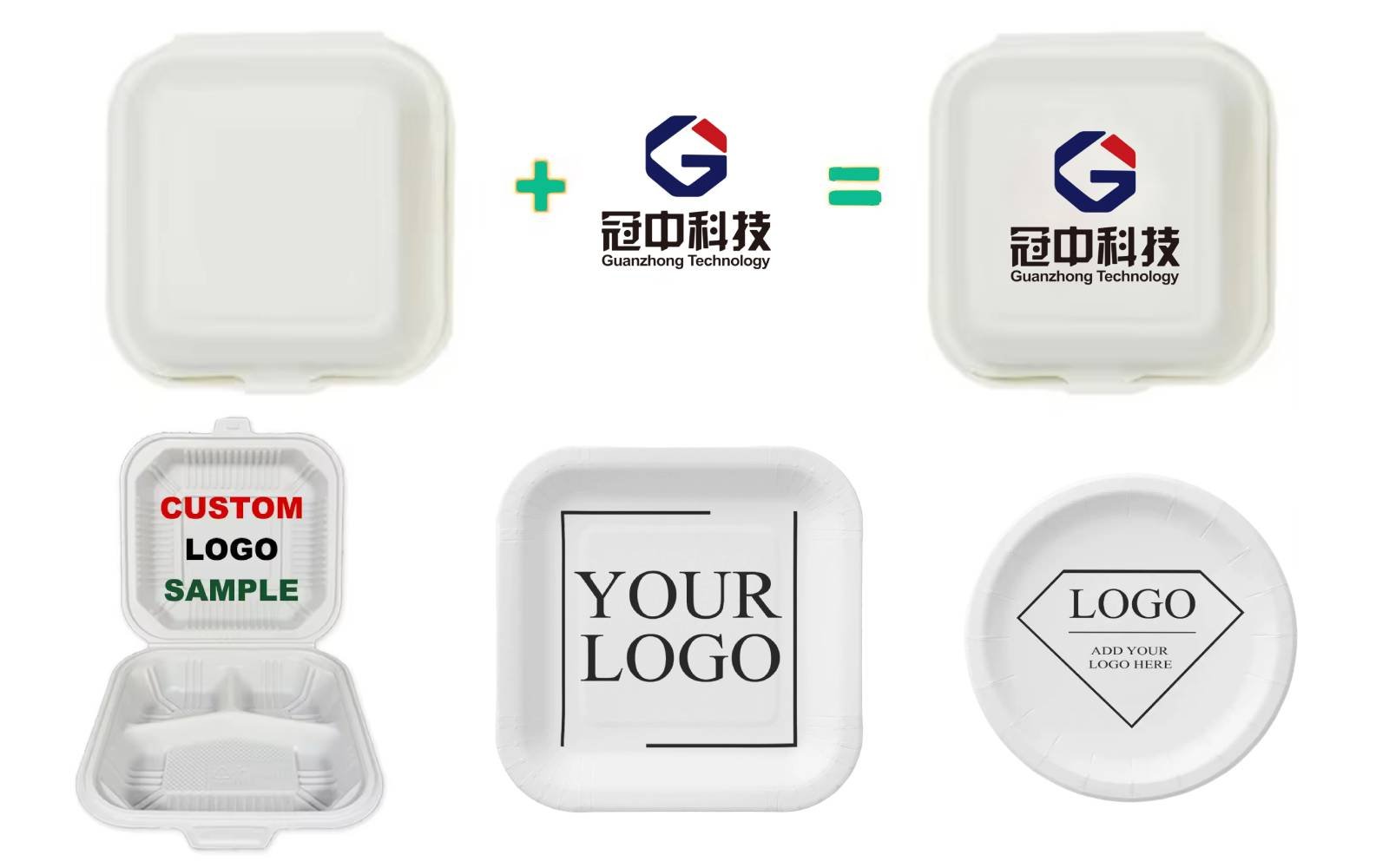 Customized Disposable Plates Logo