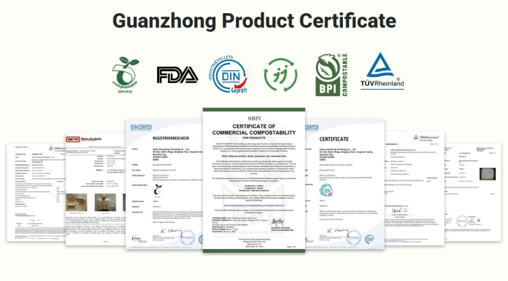 GUANZHONG product certificate