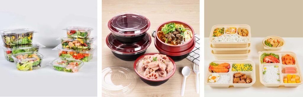 Disposable tableware of different materials