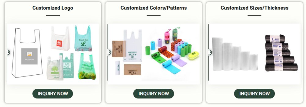 Guanzhong compostable bag factory customization service