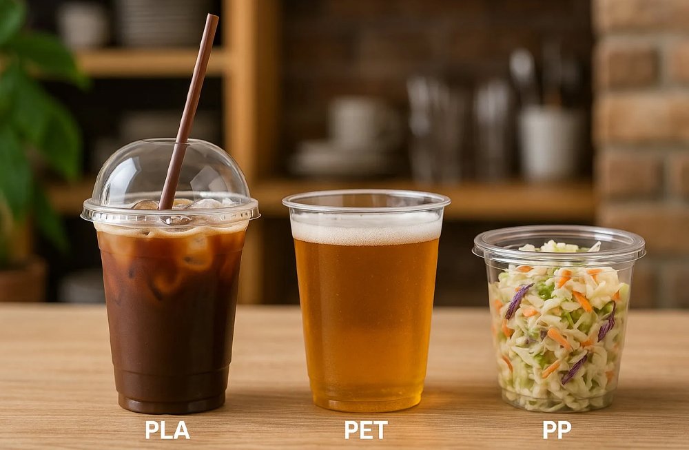 disposable plastic cup manufacturers PLA vs PP vs PET Cups