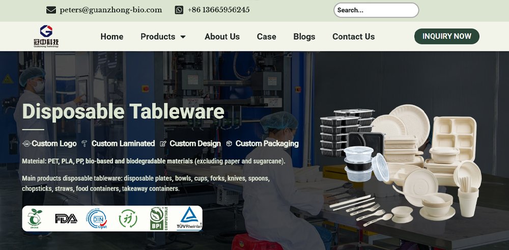 Guanzhong Disposable Plastic Container Manufacturer