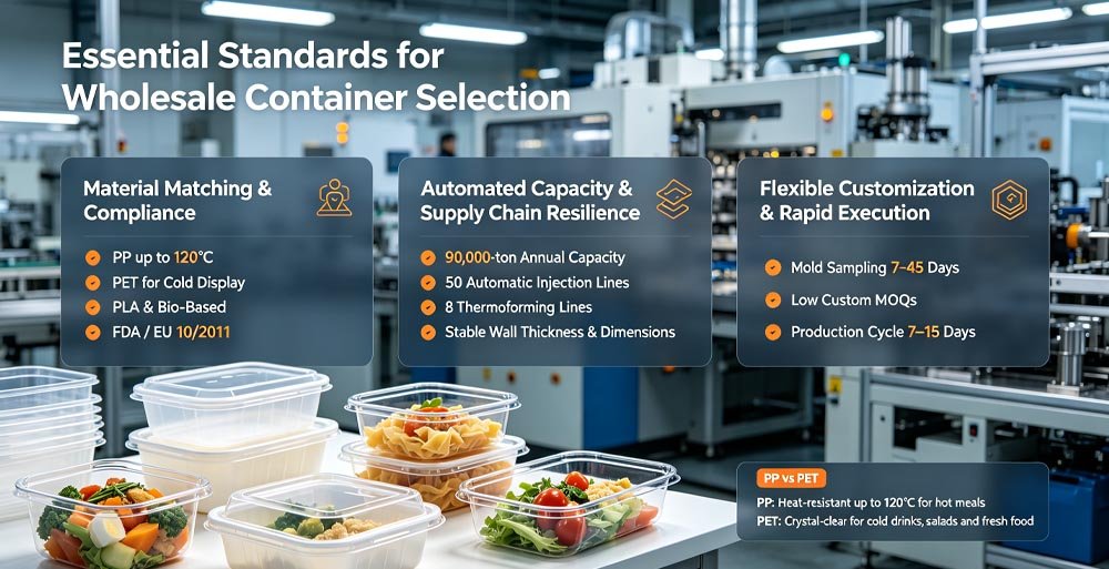 Disposable Plastic Containers Wholesale Suppliers Essential Product Selection Standards