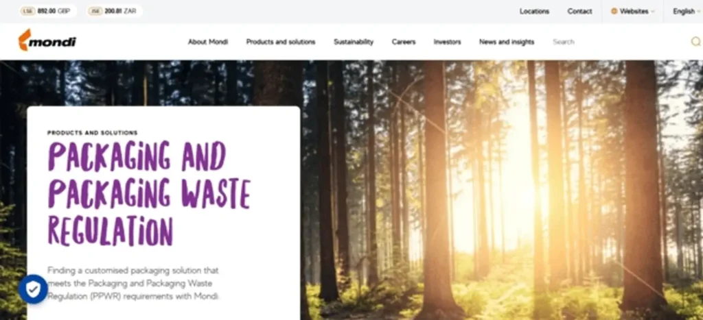 Eco Friendly Food Packaging Manufacturers MONDI PLC